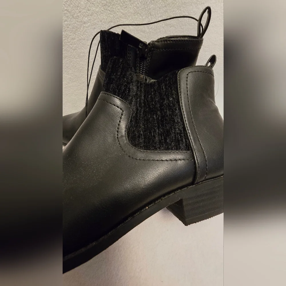 Torrid Black Ankle Booties with Suede Accents